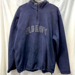Old navy fleece pullover jacket men sz xl